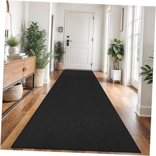 3x12 Braided Washable Non-Slip Runner Rug for Hallways