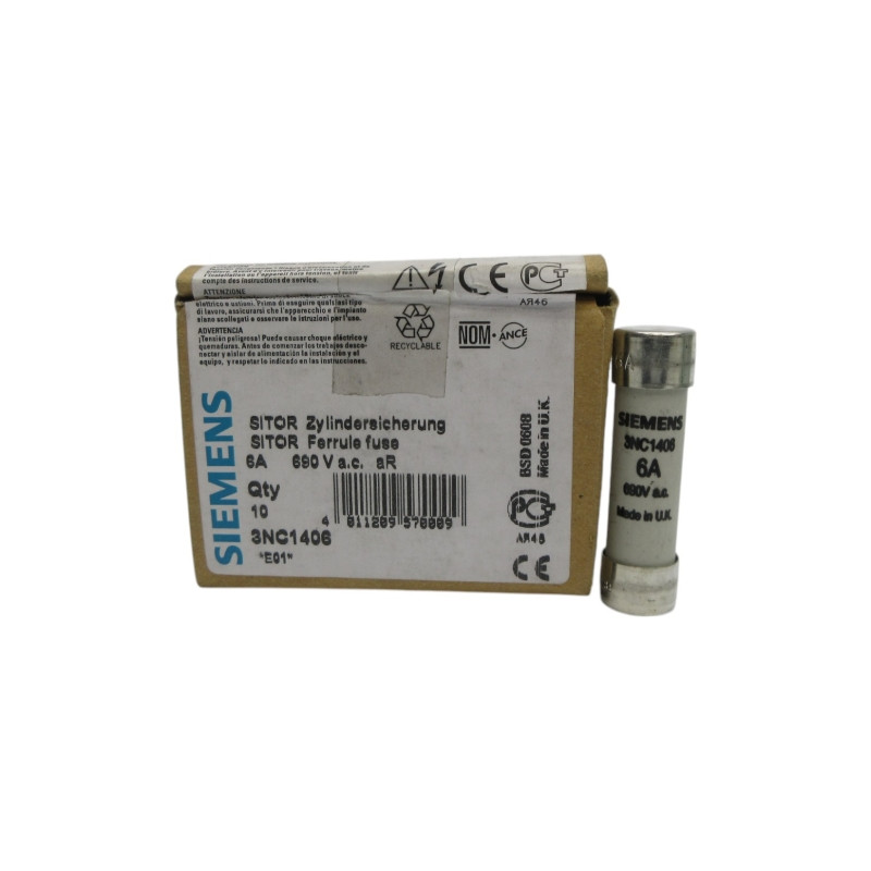 Siemens 3Nc1406 690Vac 6A (Pkg Of 10) Nsmp