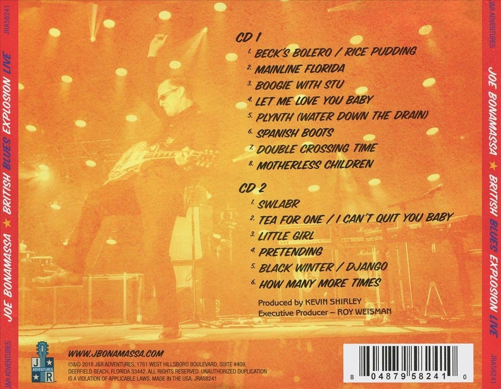 Joe Bonamassa British Blues Explosion Live New Cd