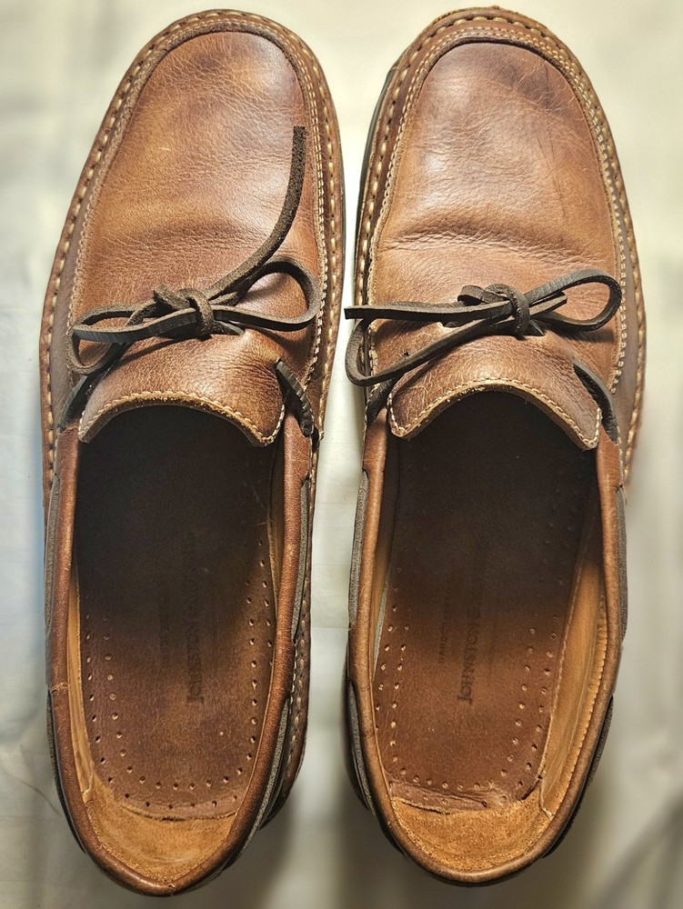 Vintage Johnson & Murphy Mens Brown Leather Moccasin Loafers Size 10M Pre-Owned