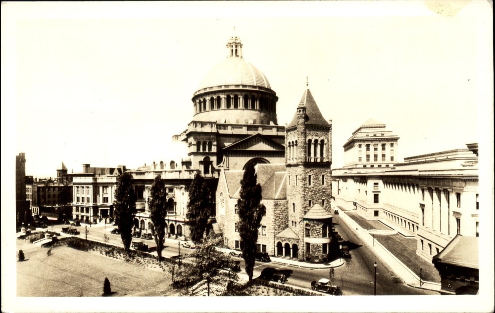 RPPC First Church Christ Scientist Boston Massachusetts~ 1925-42 photo postcard