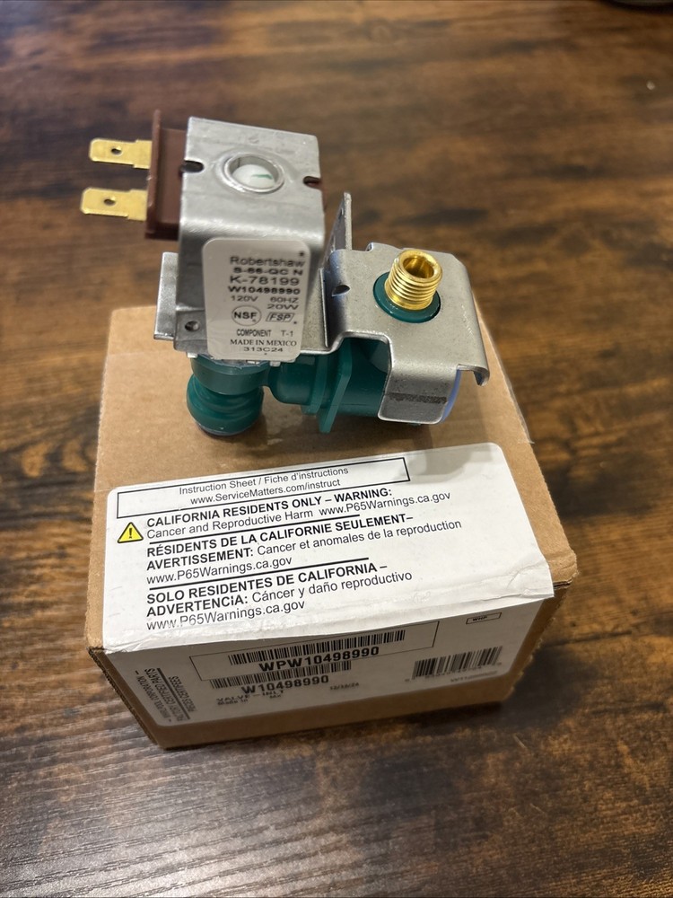 OEM Whirlpool Washer Inlet Valve W10498990 Replacement Part