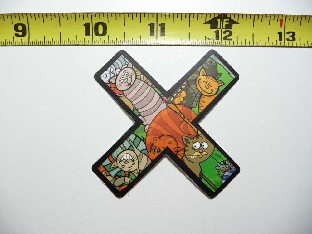 Cute Cross Cats Kittens Funny Vinyl Sticker Decal Design