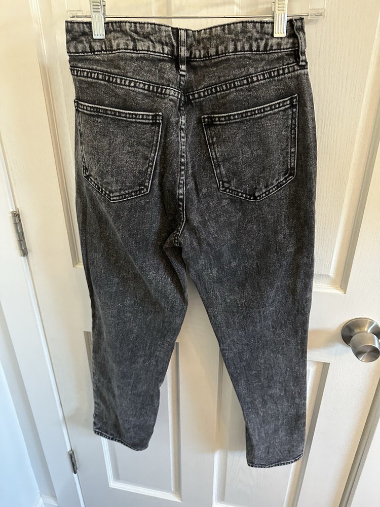 Pacsun Women’s Black Wash High-Rise Straight-Leg Jeans Size 26 ,Style Mom- Jeans