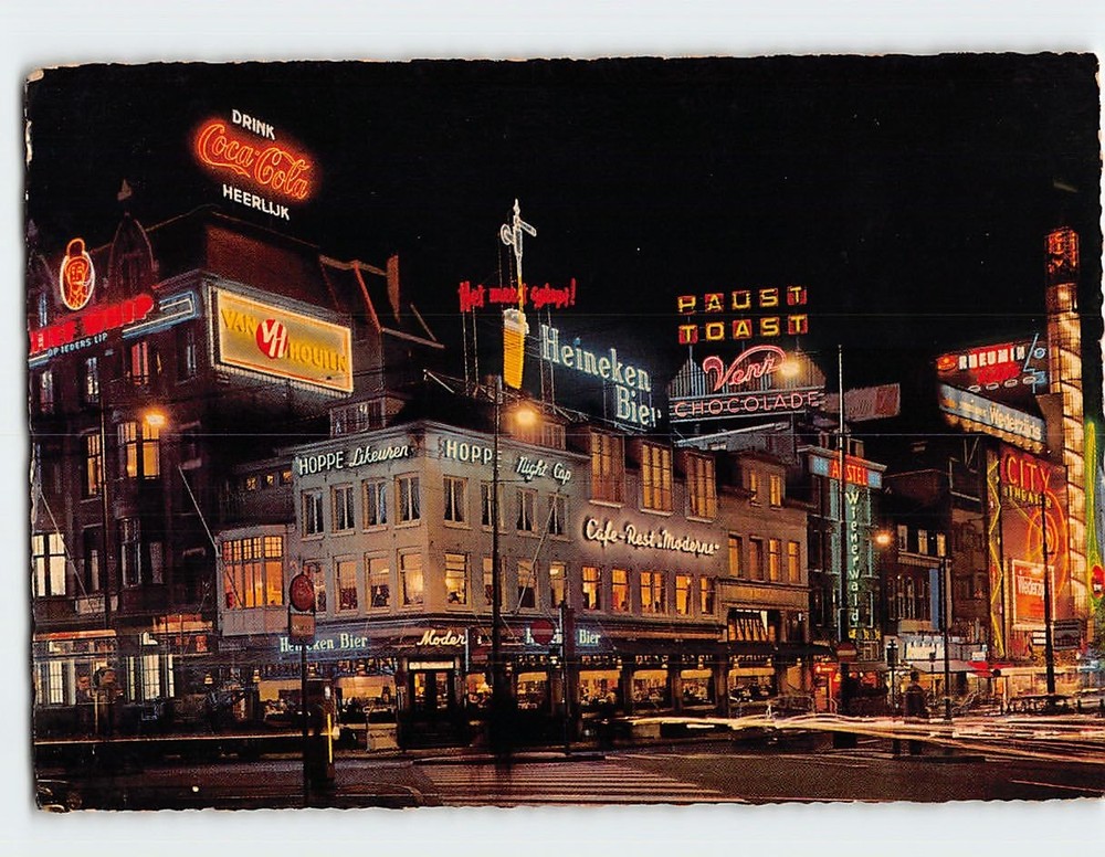 Postcard Leidseplein Amsterdam Netherlands