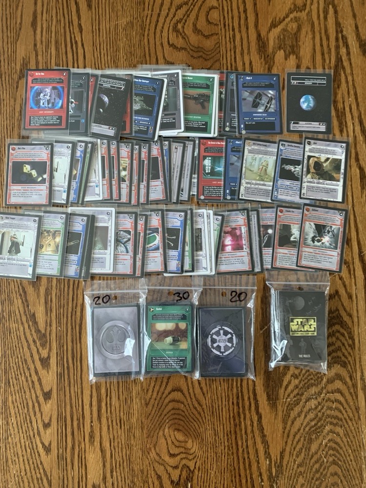 Star Wars CCG Customizable Card Game Trading Cards 1995 ~140 cards