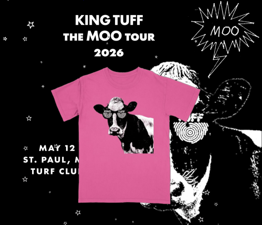 King Tuff The MOO Tour 2026 T-Shirt Cow Graphic Rock Band Gildan Tee Unisex