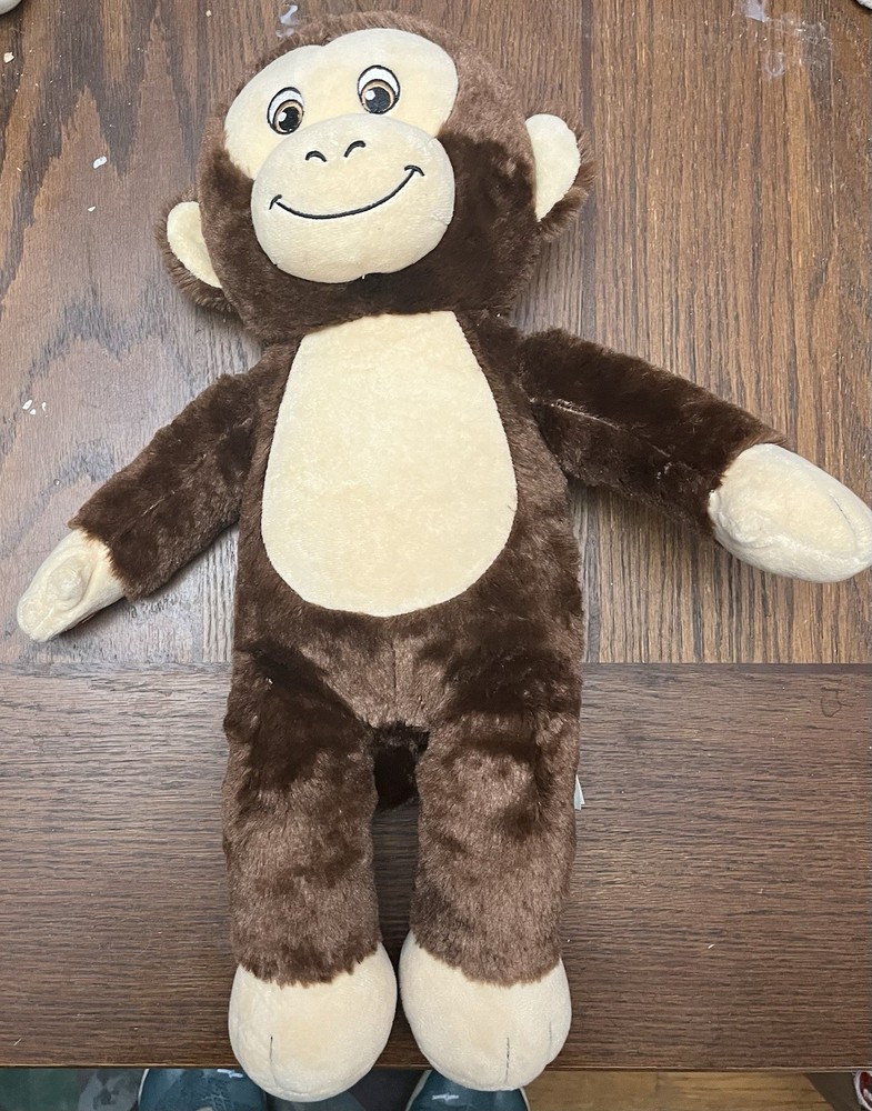 Build A Bear Workshop Smiley Monkey 18” Plush Toy Brown Needs Restitching EUC