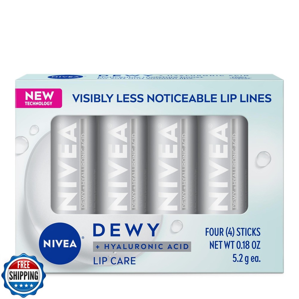 NIVEA Dewy Lip Balm with Hyaluronic Acid for Lightweight Hydration-image