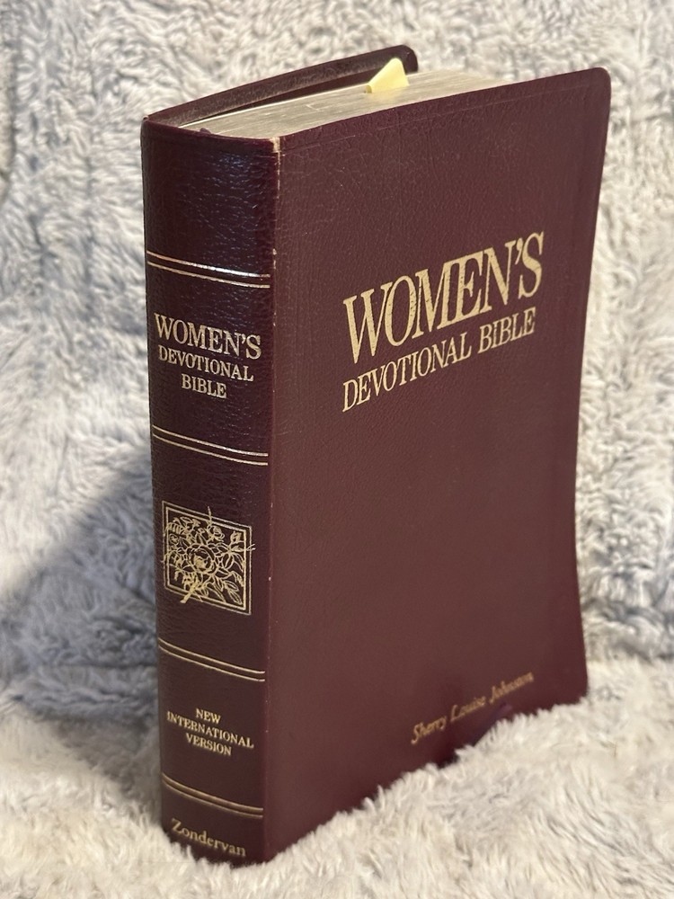 Holy Bible Womens Devotional Bible NIV Zondervan 1990 Burgundy Bonded Leather