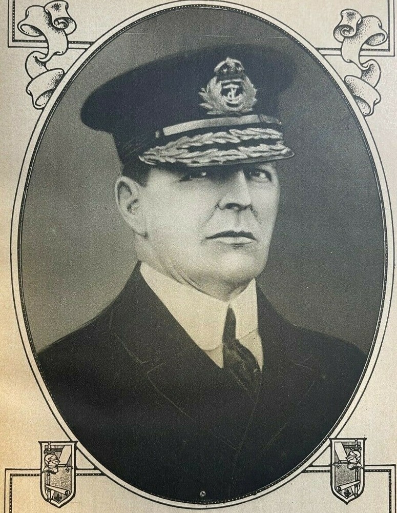 1917 Vintage WWI Illustration British Vice Admiral Sir David Beatty