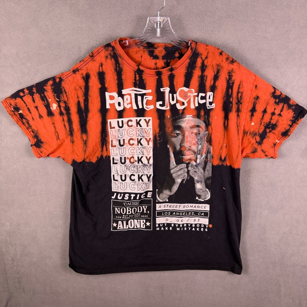 Chemistry Poetic Justice Tupac T-Shirt Shirt 2XL Tye Dye Graphic Bleach Stains