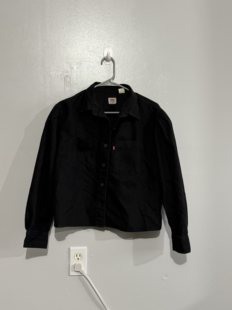 Levi's Kinsley Cotton Denim Utility Shirt, Sz XS, Oversized