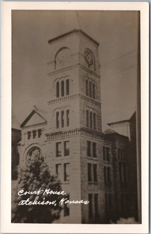 ATCHISON, Kansas RPPC Real Photo Postcard 