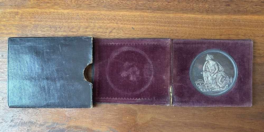 1853 Massachusetts Charitable Mechanics Association Medal Mrs. Read, Sheep Skin