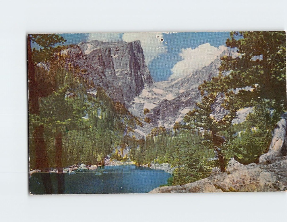 Postcard Dream Lake Hallett Peak Rocky Mountain National Park Colorado USA