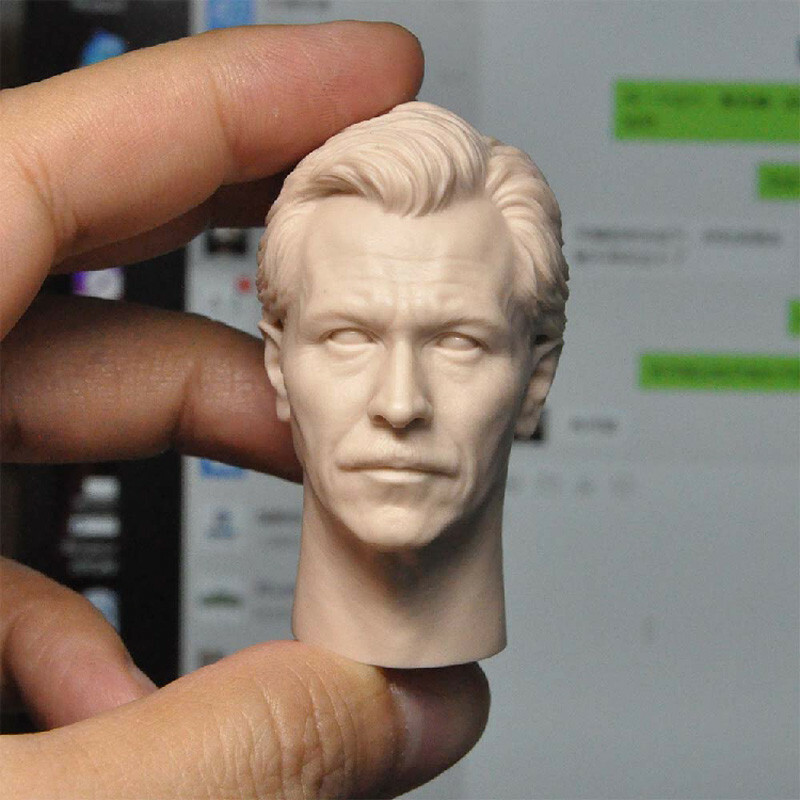 Blank 1/6 Scale Batman James Gordon Sheriff Head Sculpt Unpainted Fit 12