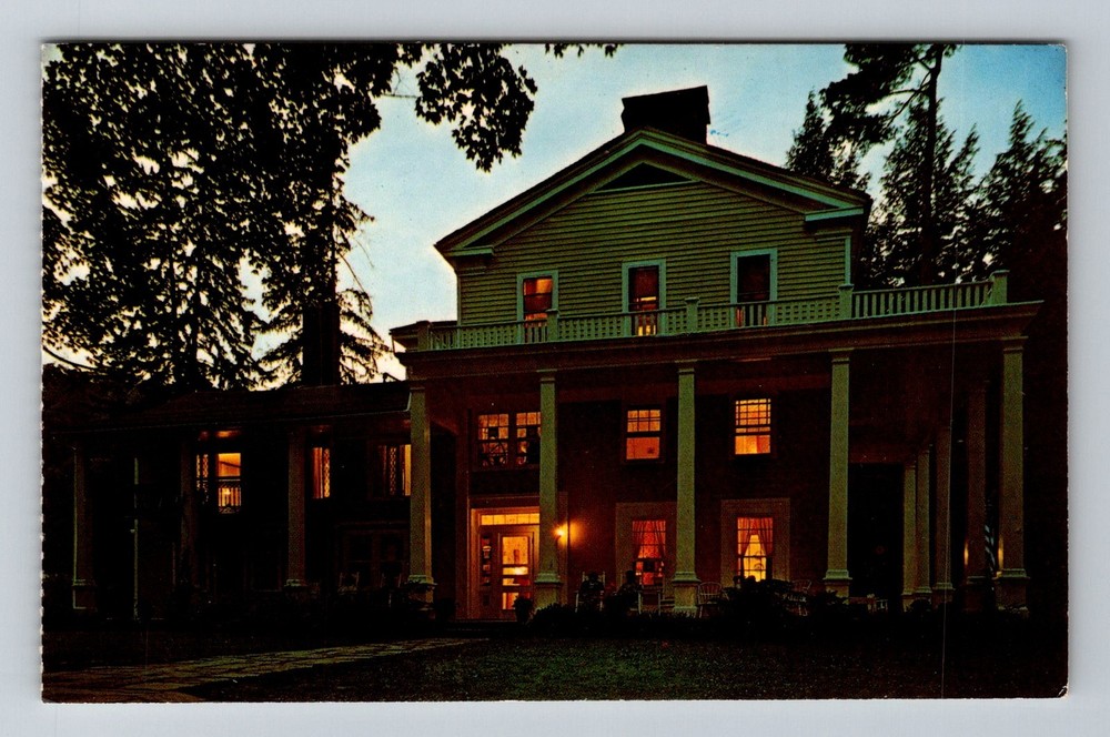 Castile, NY-New York, Glen Iris Inn Letchworth State Park Dusk Vintage Postcard