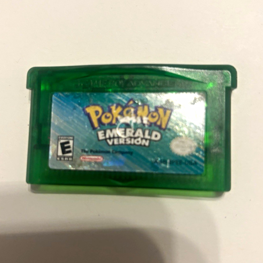 Authentic Pokémon Emerald Version Nintendo Game Boy Advance GBA Tested & Saves
