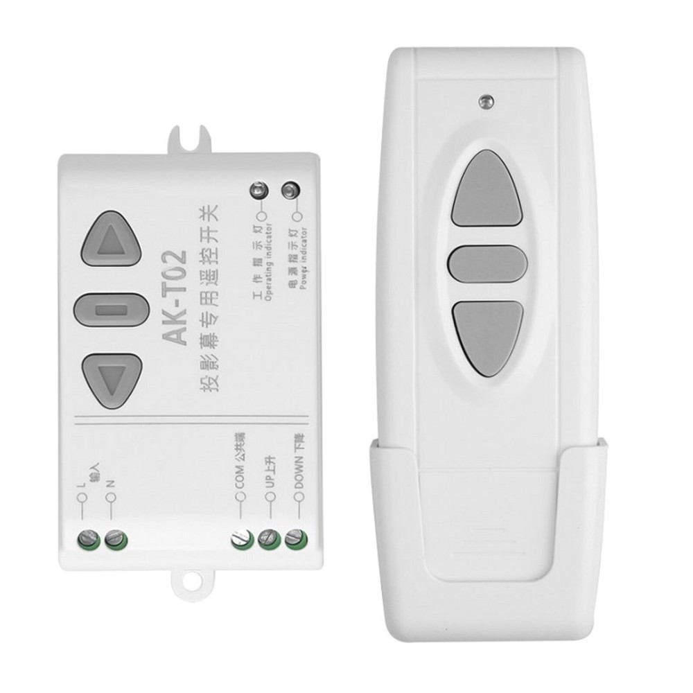 433mhz AC 85-250V Projection Screen Receiver RF Wireless Remote Control Switch