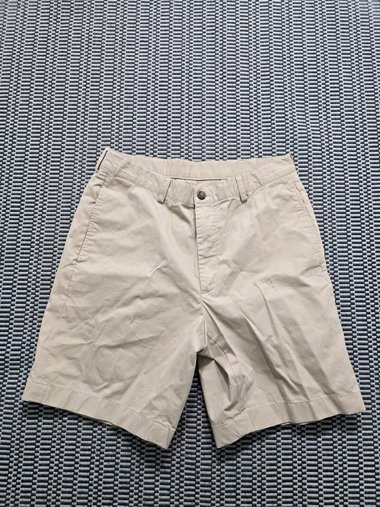 brooks brothers 346 khaki beige chino shorts mens size 34 all cotton
