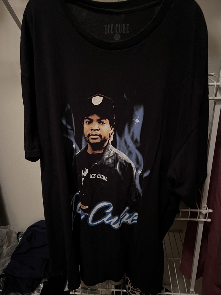 Ice Cube 2XL Music Icon Blue Flames Men’s Adult Graphic