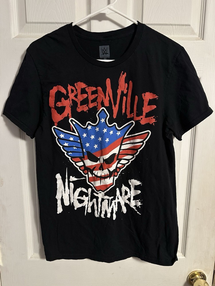 Cody Rhodes Greenville Nightmare Black T-shirt Men’s Size Medium WWE Authentic