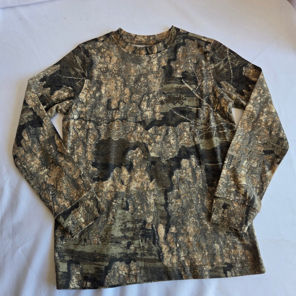 Magellan Outdoors Hunt Gear Mens Small Realtree Timber Camo Long Sleeve T-Shirt