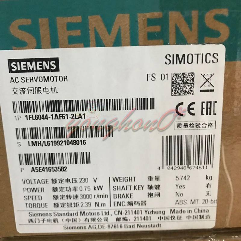 1PC NEW SIEMENS Servo Motor 1FL6044-1AF61-2LA1