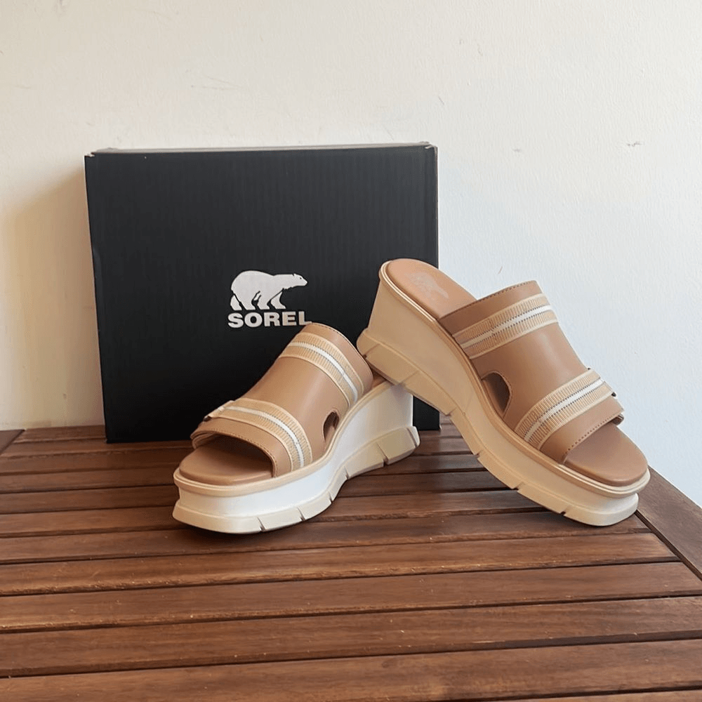 Sorel Joanie III Wedge Slide Sandals with Adjustable Strap