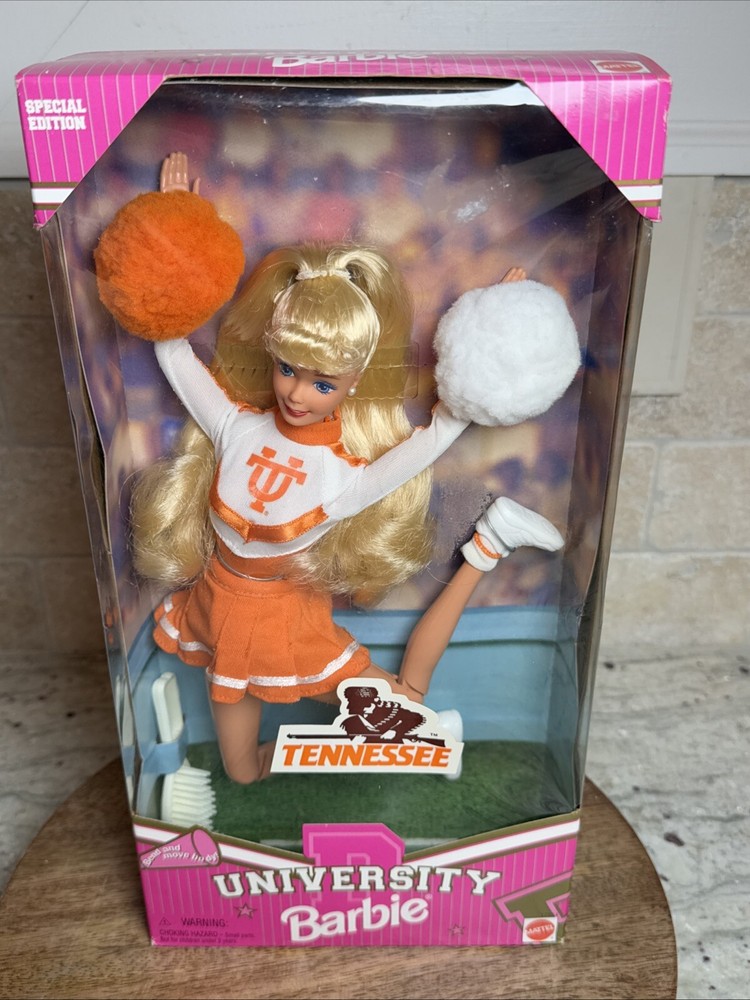 1997 Tennessee Volunteers University Barbie Doll Never Removed 17554 VTG Collectible