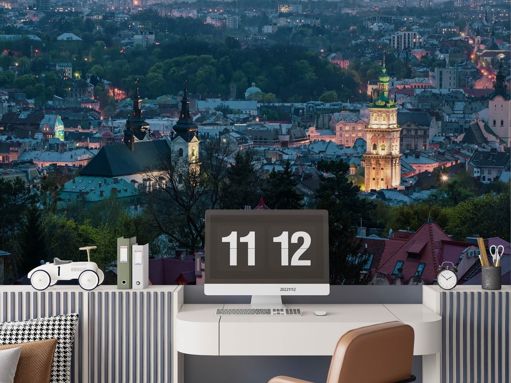 3D City Night View Wall Murals Wallpaper Murals Wall Sticker