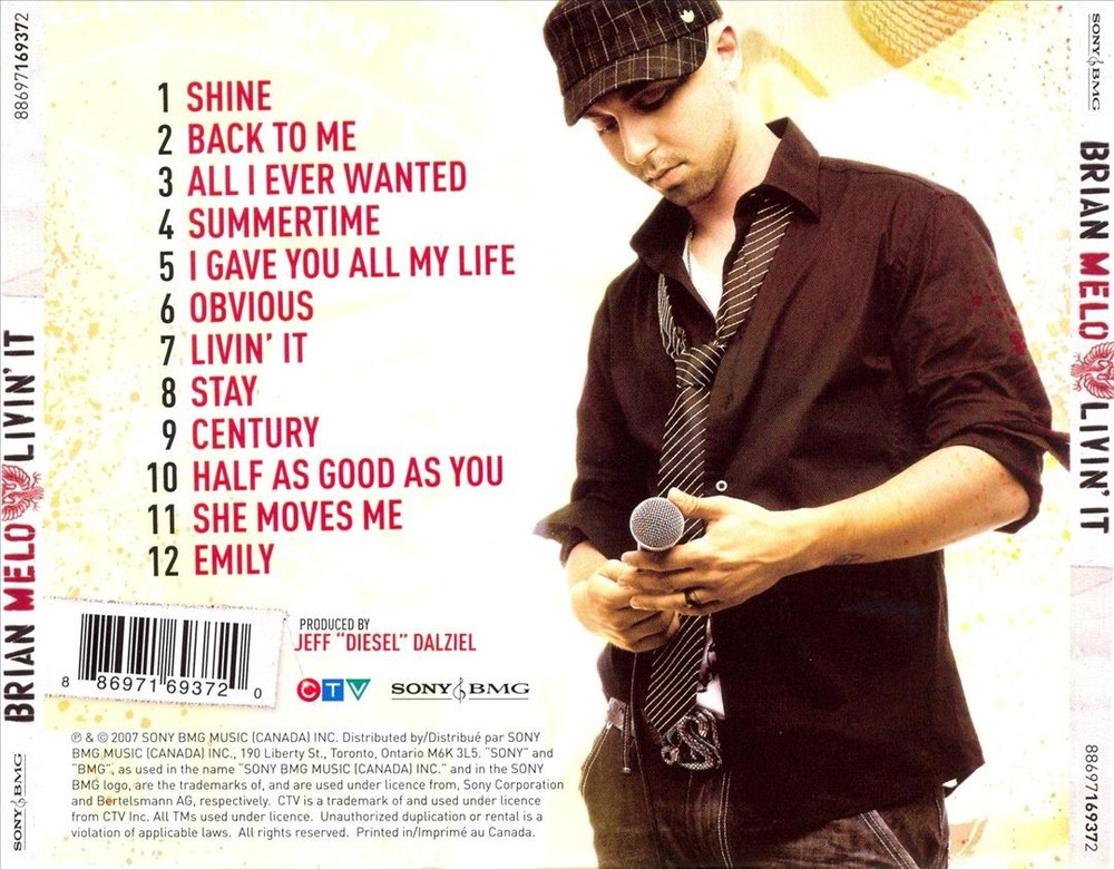 Brian Melo Livin' It New Cd