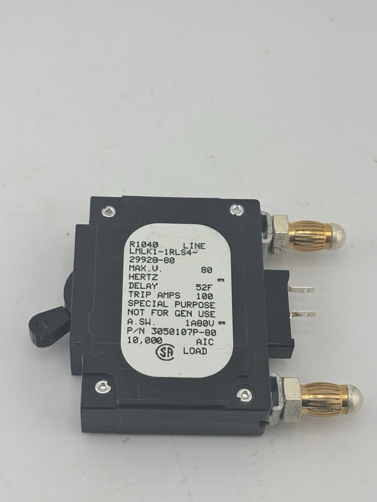 80 Amp Airpax Circuit Breaker IMLK1-1RLS4-29928-80 1 pole