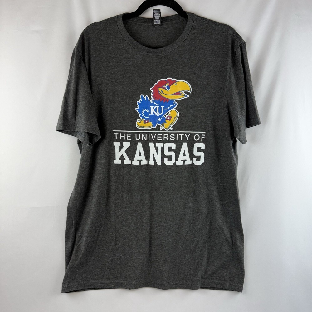 Kansas Jayhawks KU NCAA College T-Shirt Size Large Black