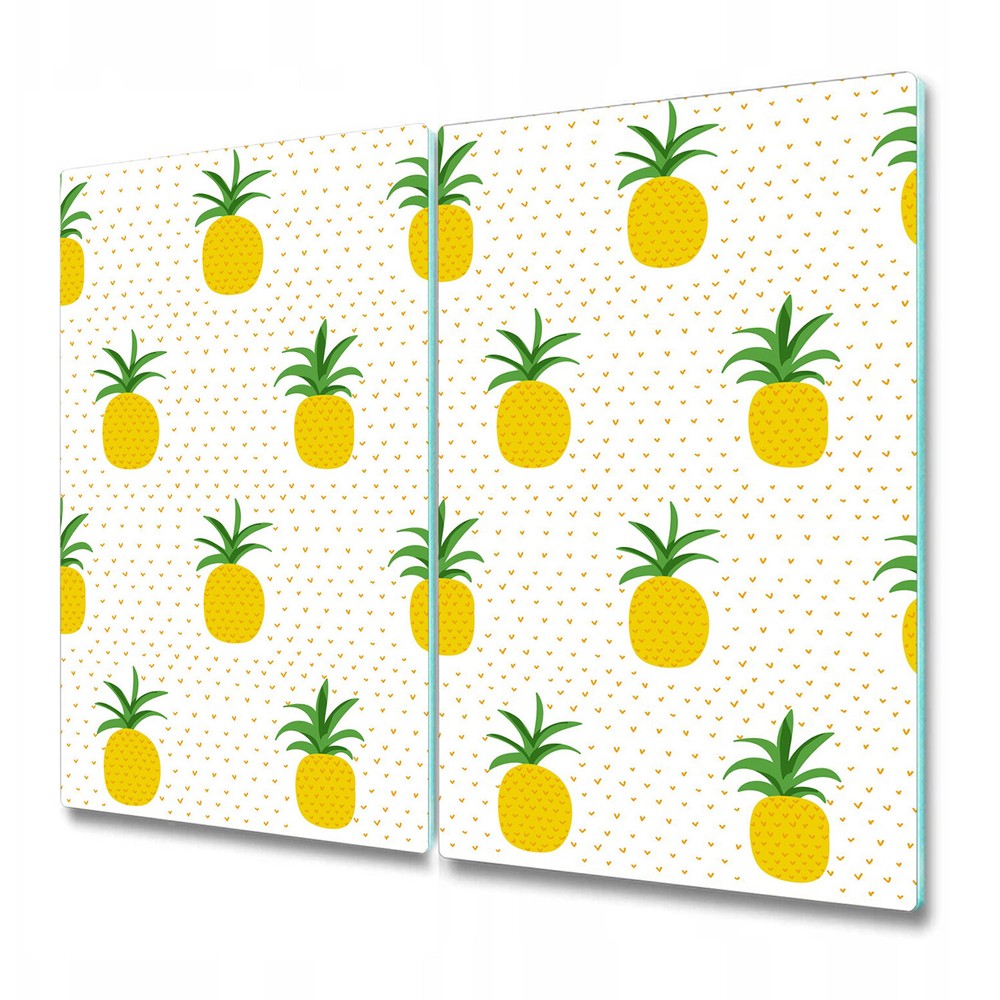Glass Chopping Cutting Board Worktop Saver Pineapple Yellow Fruit art 2x30x52
