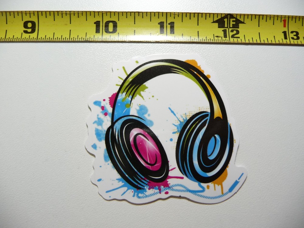 Paint Splash Headphones Decal Sticker for Music and Band Fans