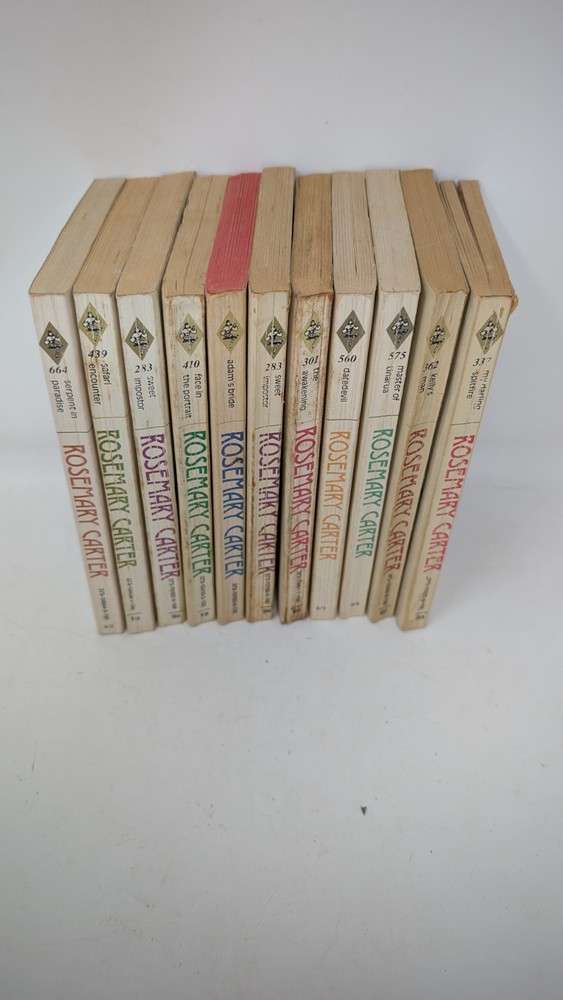 Harlequin Presents Romance Novels Lot 11 Vintage Paperbacks 80s Rosemary Carter