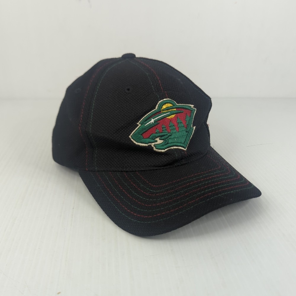 Minnesota Wild Zephyr Adult Hat Cap Black Embroidered Adjustable Strap NHL