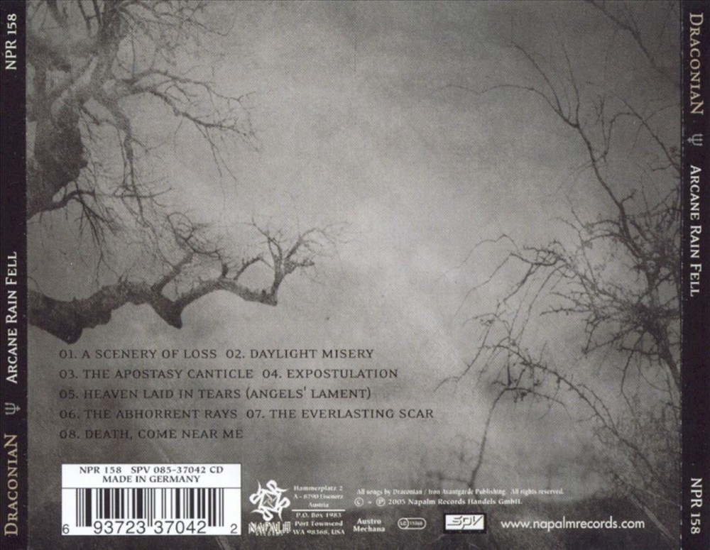Draconian Arcane Rain Fell New Cd
