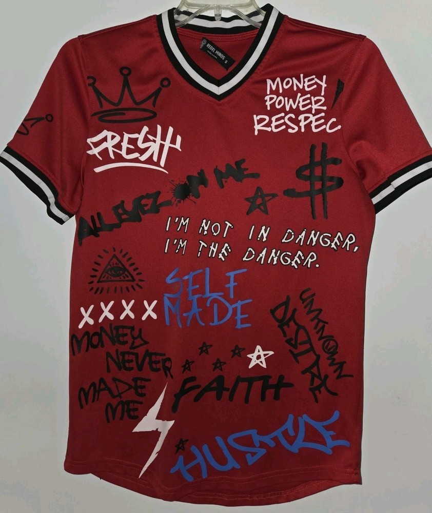 Rebel Minds Street Wear Shirt Men's Small Red