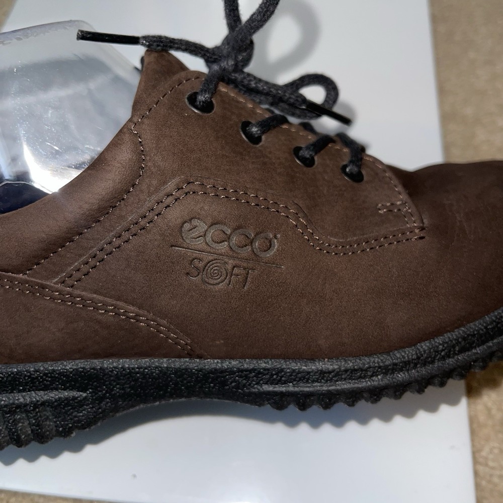 ECCO Soft Brown Leather Lace Up Comfort Shoes Women’s EU 40 US 9–9.5