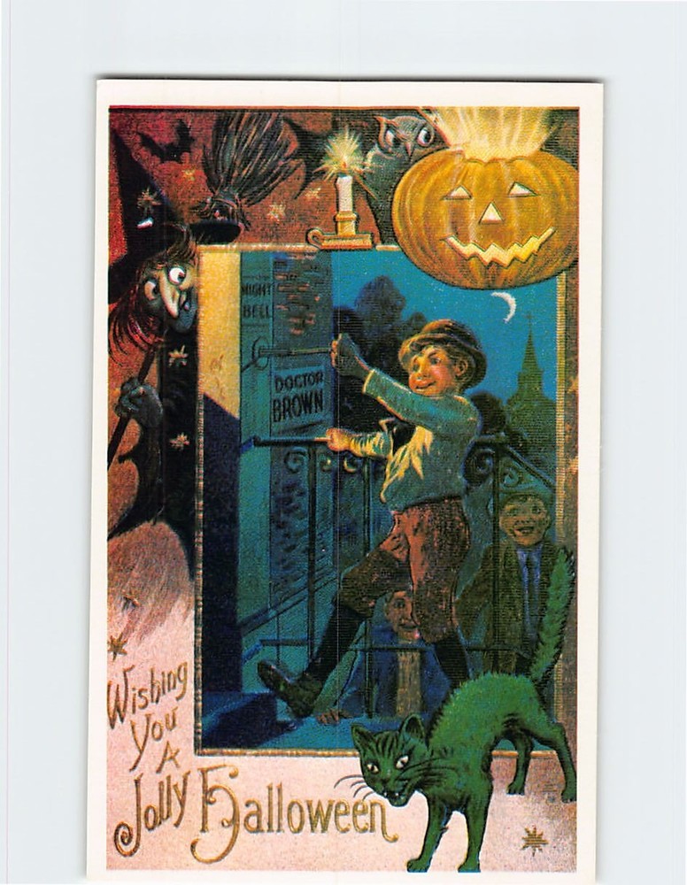 Postcard Halloween Holiday Art Print Greeting Card