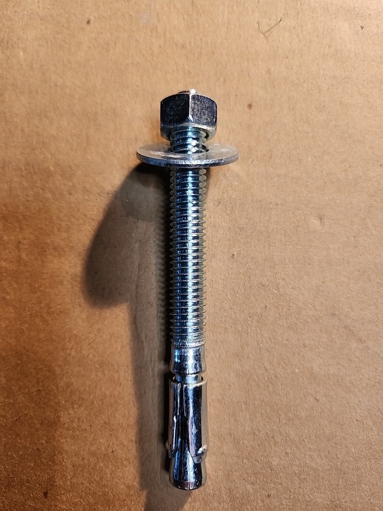 25 EACH: POWERS Concrete Wedge Anchors,  Zinc Plated, 3/8