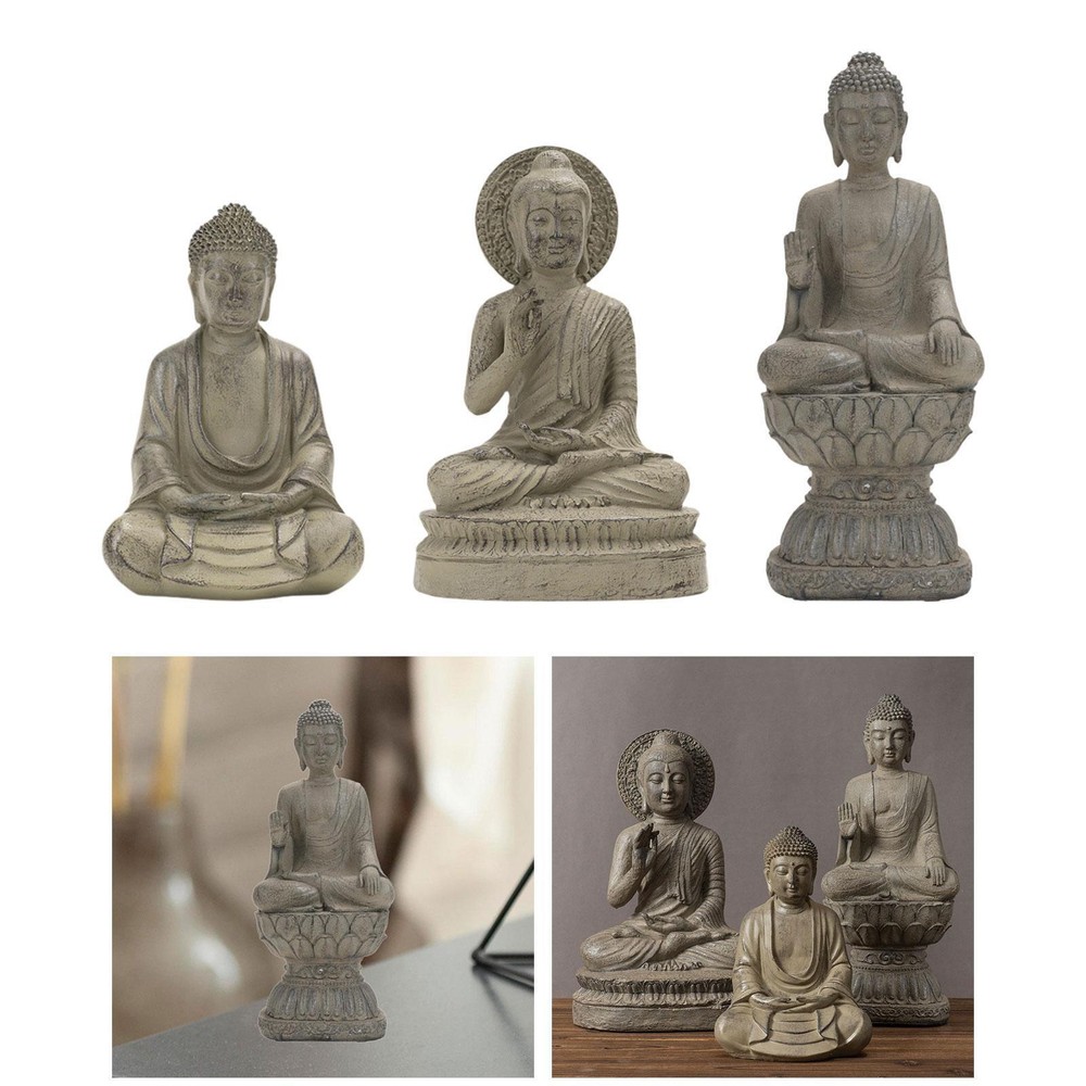 Meditating Buddha Statue Shakyamuni Sculpture Tabletop Decoration