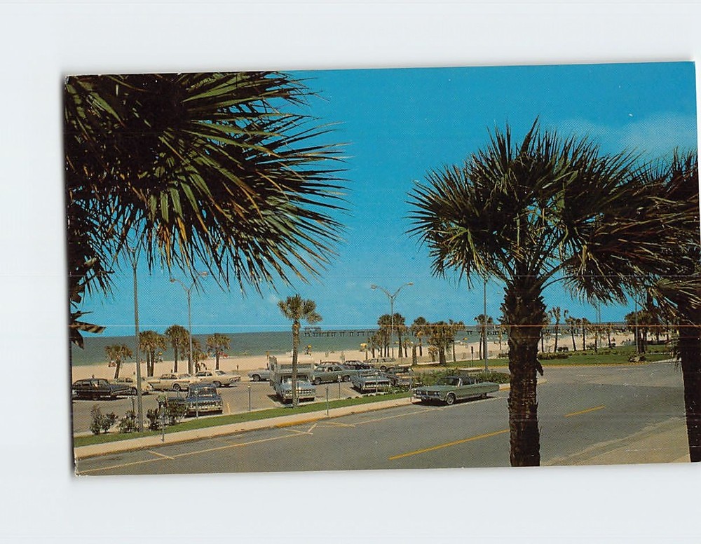 Postcard Clearwater's White Sand Beach on the Gulf of Mexico Florida USA