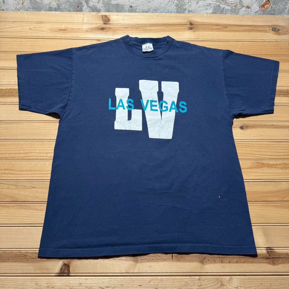 Vintage 90s LV Las Vegas Nevada Hotel Casino Graphic Souvenir T-Shirt USA - XL