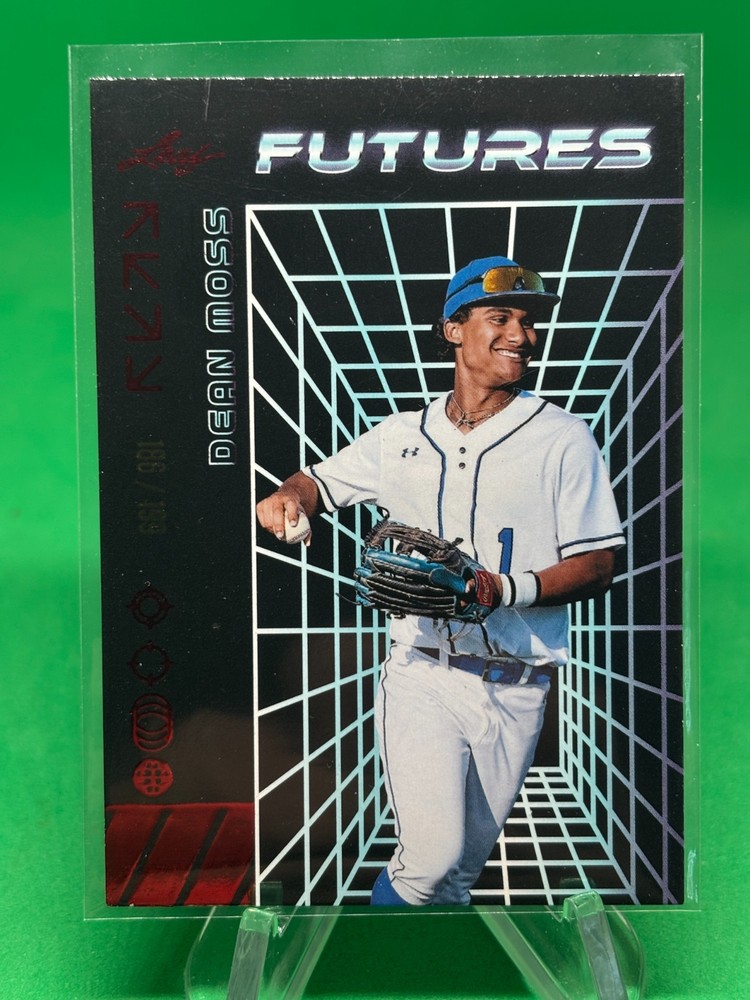 Dean Moss Red /199 2024 Leaf Futures Tampa Bay Rays #45