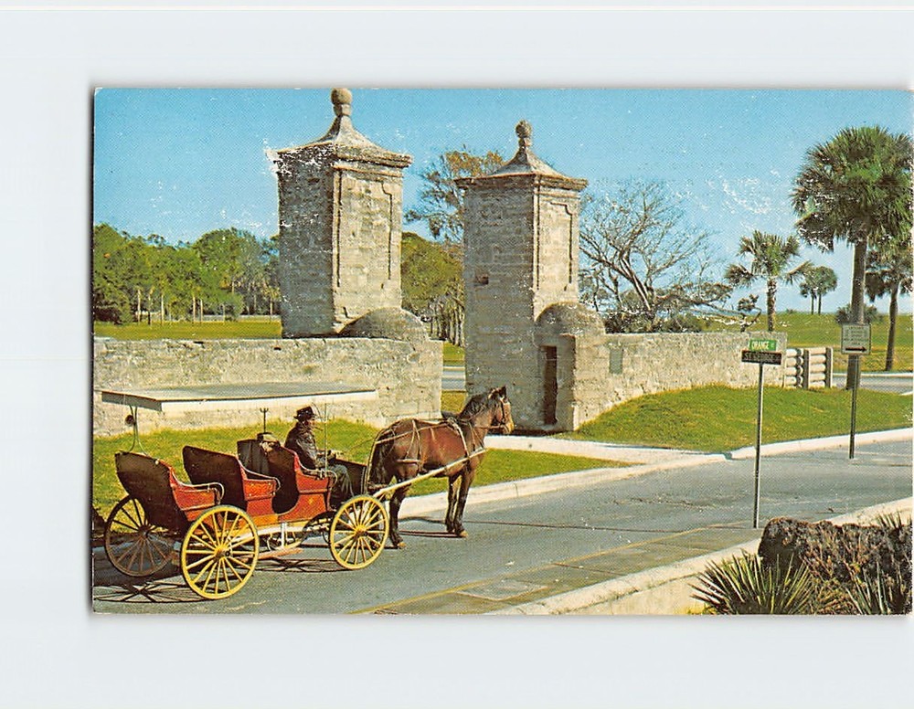 Postcard The Old City Gate St. Augustine Florida USA