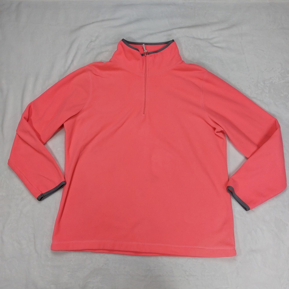 Old Navy Women's Hot Pink Fleece Long Sleeve Quarter Zip Activewear Pullover Xl